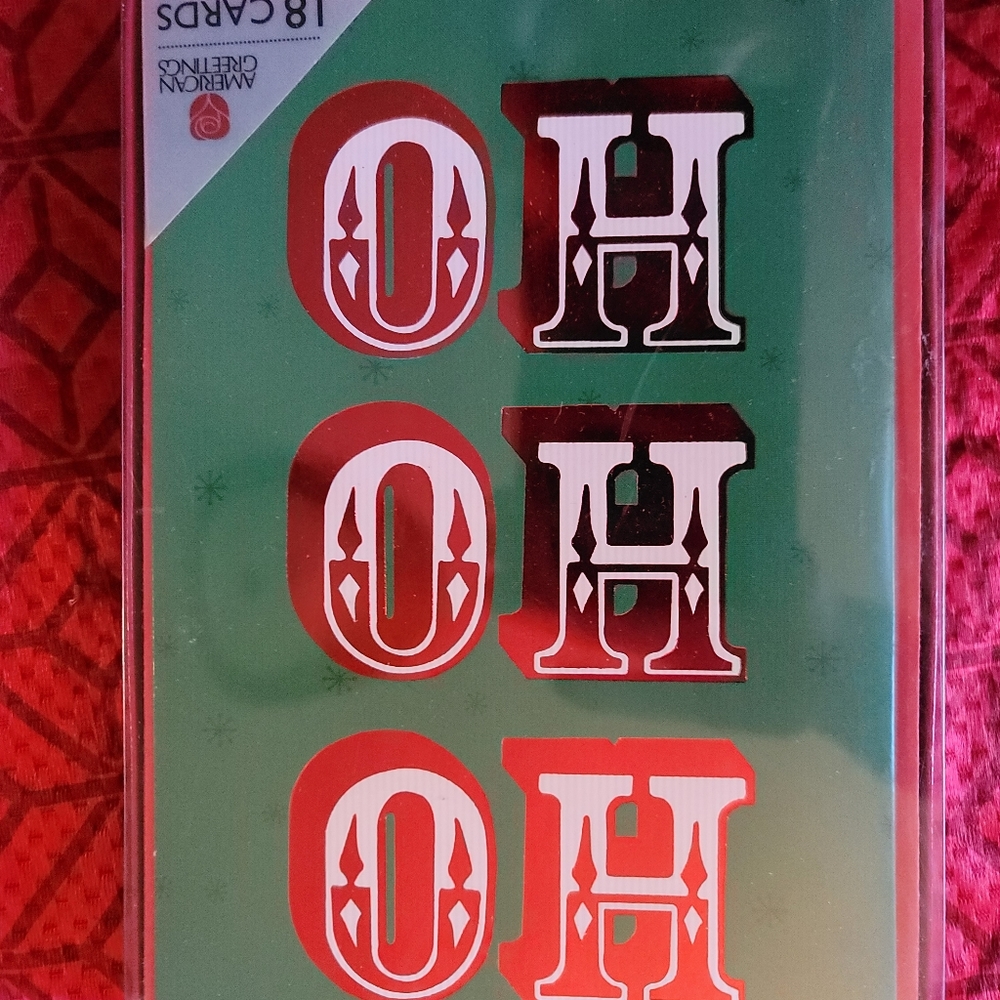 Ho ho ho Christmas greeting cards , hallmark